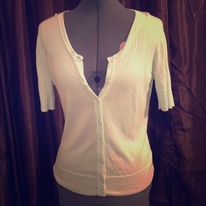 Teal cardigan with half sleeves